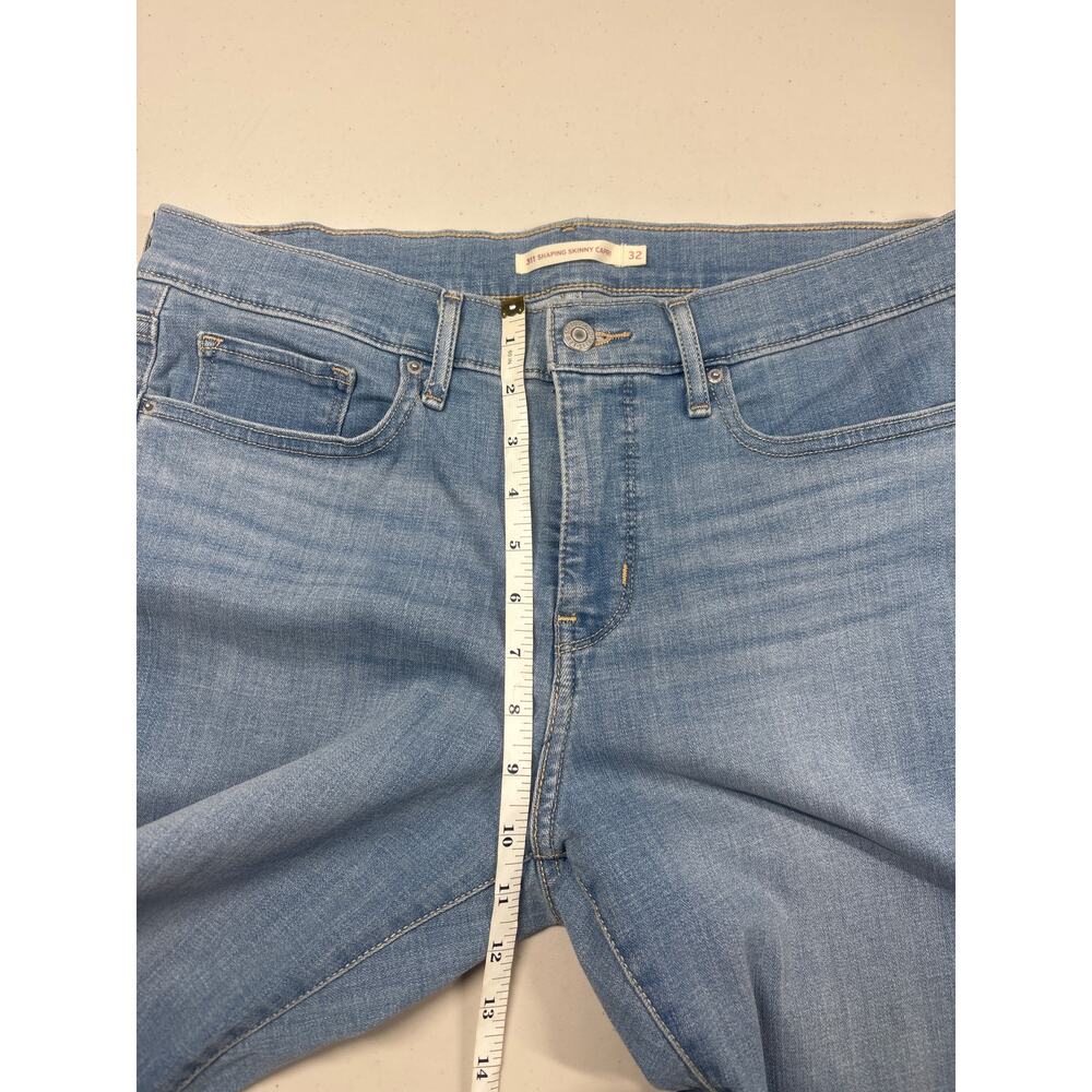 Levi's 311 Shaping Skinny Capri Women's 32 Blue Stretch Light Wash High Rise - Picture 7 of 8